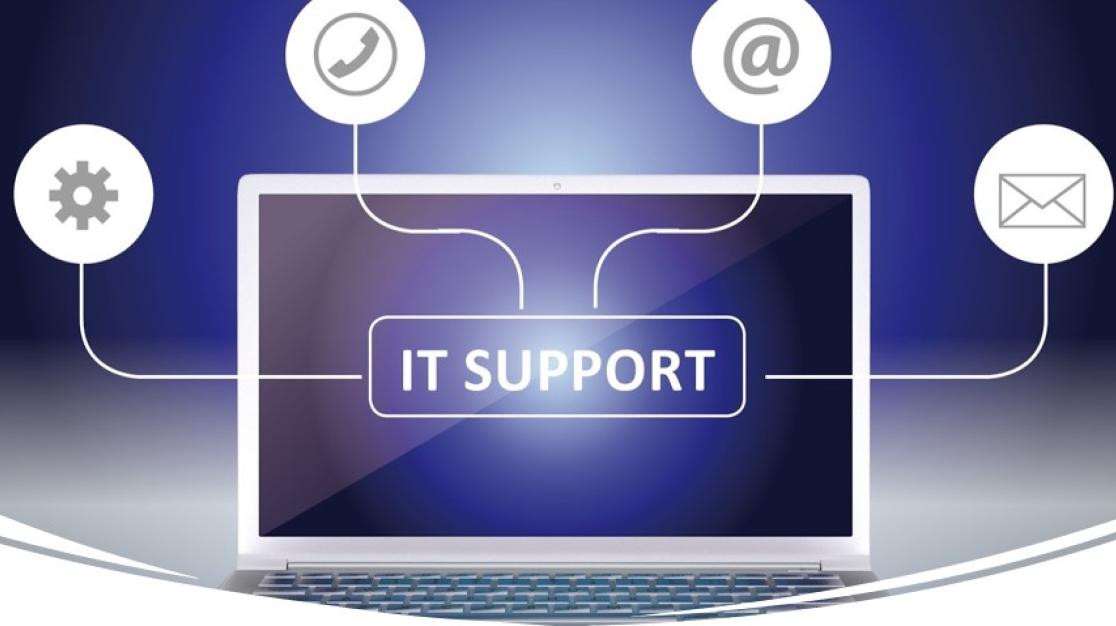 Govva mii illustrere dihtora ja IT-supporta