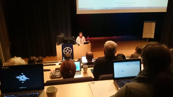 Bilde av Lia Markelin som foreleser.