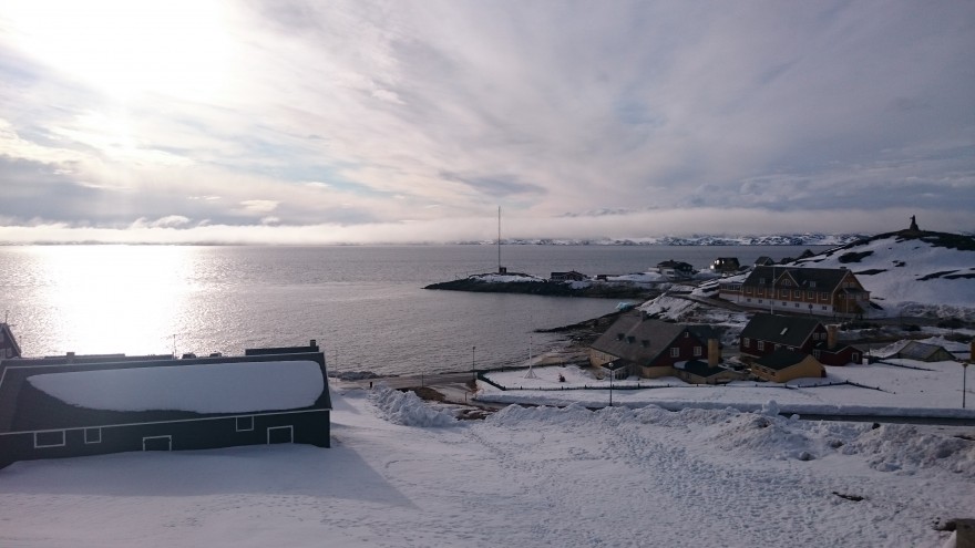 Bilde som viser kaien ved Nuuk i Grönland. 