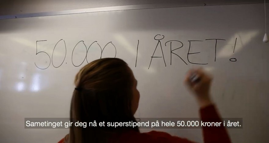 Skjermbilde fra Sametingets reklamefilm