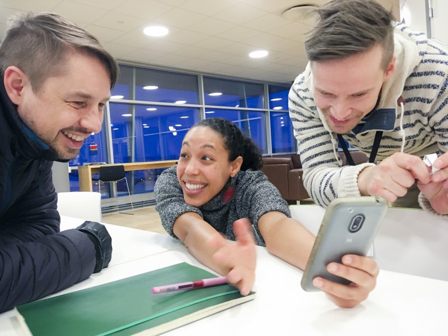 Bilde av journalist masterstudenter